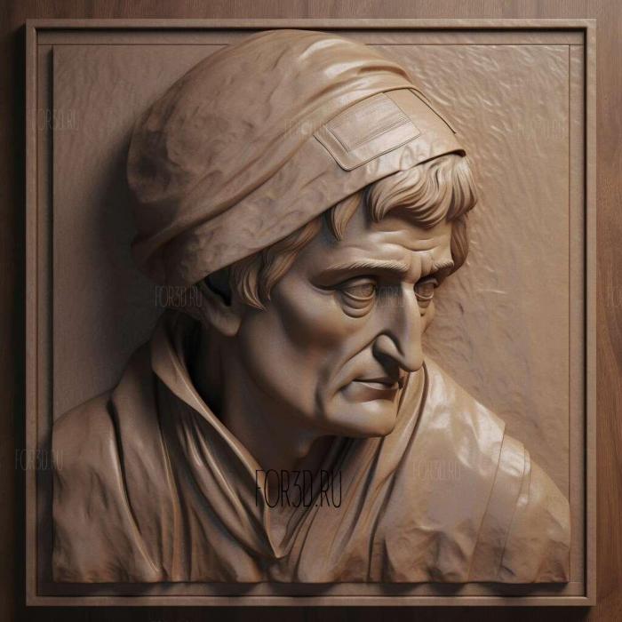 Dante Alighieri 3 stl model for CNC